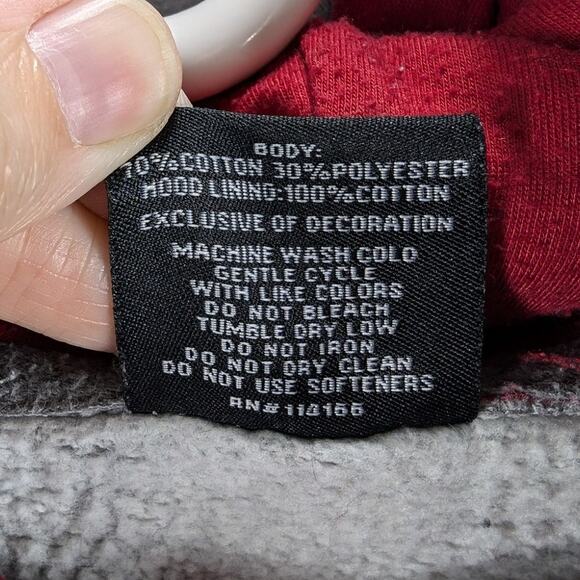 Razorbacks Hoodie Mens Small Gray University of Arkansas Hogs sweatshirt Sports - Picture 4 of 7